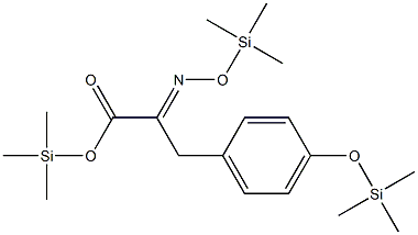 4-(トリメチルシロキシ)-α-[(トリメチルシロキシ)イミノ]ベンゼンプロパン酸トリメチルシリル 化学構造式