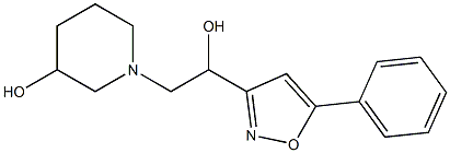 3-Hydroxy-α-(5-phenyl-3-isoxazolyl)-1-piperidineethanol Struktur