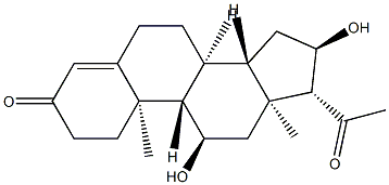 11α,16α-Dihydroxypregn-4-ene-3,20-dione Structure