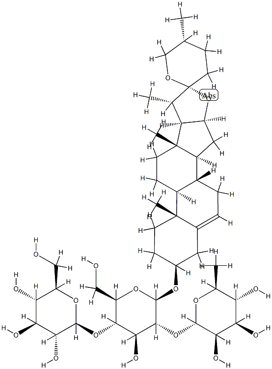 三角叶薯蓣皂苷, 55659-75-1, 结构式
