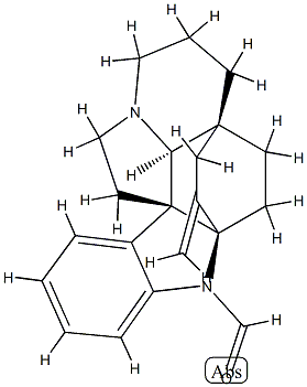 (2α,5α)-3-Methyleneaspidofractinine-1-carbaldehyde Struktur