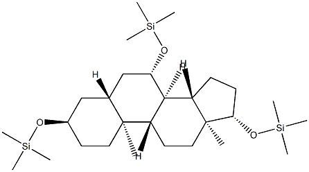 [(5α-Androstane-3α,7β,17β-triyl)tris(oxy)]tris(trimethylsilane) Structure