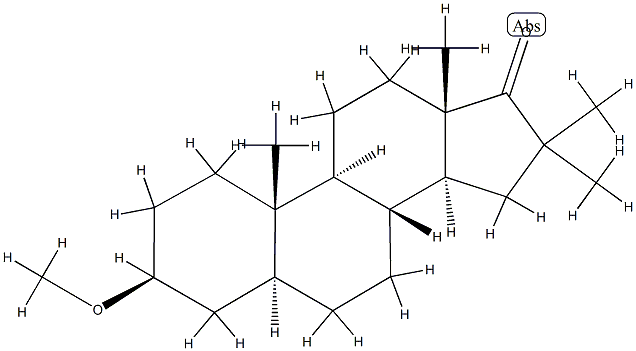 3β-Methoxy-16,16-dimethyl-5α-androstan-17-one Structure