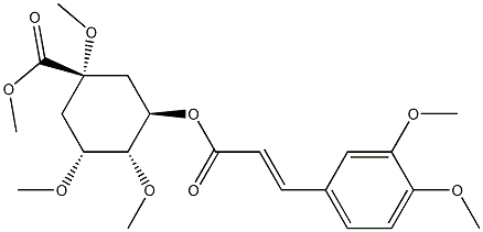 (1S)-3β-[[3-(3,4-Dimethoxyphenyl)-1-oxo-2-propenyl]oxy]-1α,4α,5α-trimethoxycyclohexanecarboxylic acid methyl ester Struktur