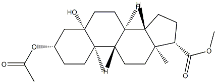 3β-(Acetyloxy)-5-hydroxy-5β-androstane-17β-carboxylic acid methyl ester Structure