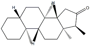17α-Methyl-5α-androstan-16-one Structure