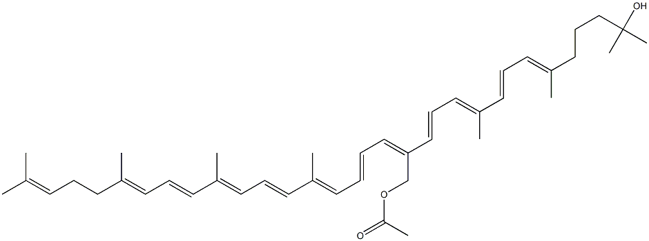 20-(Acetyloxy)-1,2-dihydro-1-hydroxy-ψ,ψ-carotene 结构式