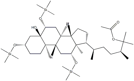 3β,6β,12β-Tris[(trimethylsilyl)oxy]-5α-ergostane-5,25-diol 25-acetate Struktur