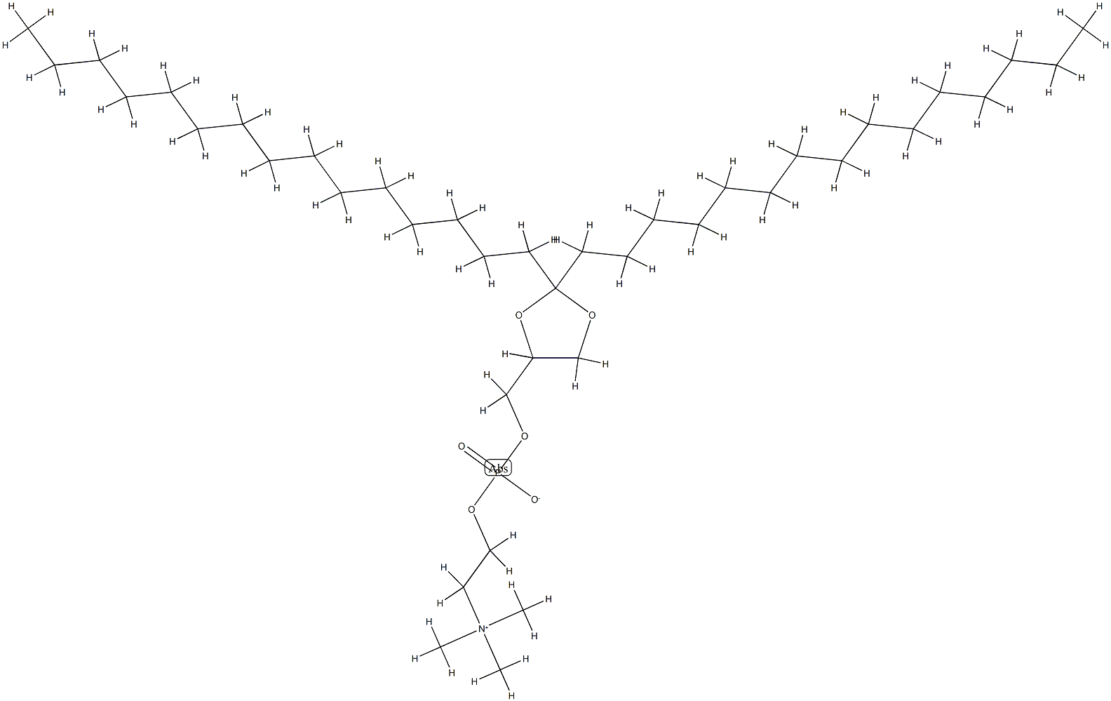 1,2-dipentadecylmethylidenephosphatidylcholine Struktur
