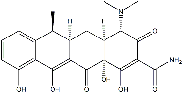 (6S)-6-デオキシテトラサイクリン 化学構造式