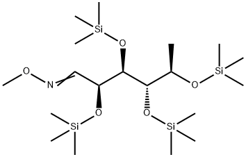 6-Deoxy-2-O,3-O,4-O,5-O-tetrakis(trimethylsilyl)-D-galactose O-methyl oxime Structure