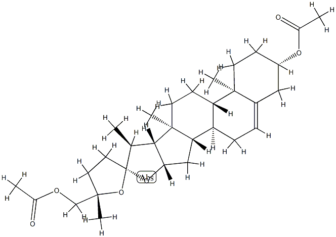 (22S,25S)-22,25-Epoxyfurost-5-ene-3β,26-diol diacetate Structure