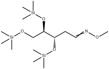 d-Erythro-pentose, 2-deoxy-3,4,5-tris-O-(trimethylsilyl)-, O-methyloxi me Structure