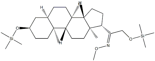 3α,21-Bis(trimethylsiloxy)-5β-pregnan-20-one O-methyl oxime 结构式
