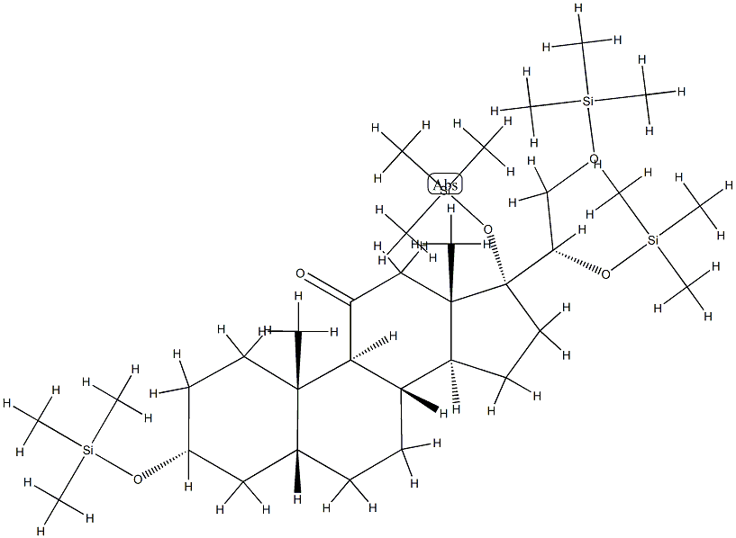 (20S)-3α,17,20,21-Tetrakis[(trimethylsilyl)oxy]-5β-pregnan-11-one Structure