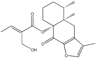 2-(Hydroxymethyl)-2-butenoic acid (4aR)-4,5,6,7,8,9-hexahydro-3,4aβ,5β-trimethyl-9-oxonaphtho[2,3-b]furan-8aβ(4aH)-yl ester Structure