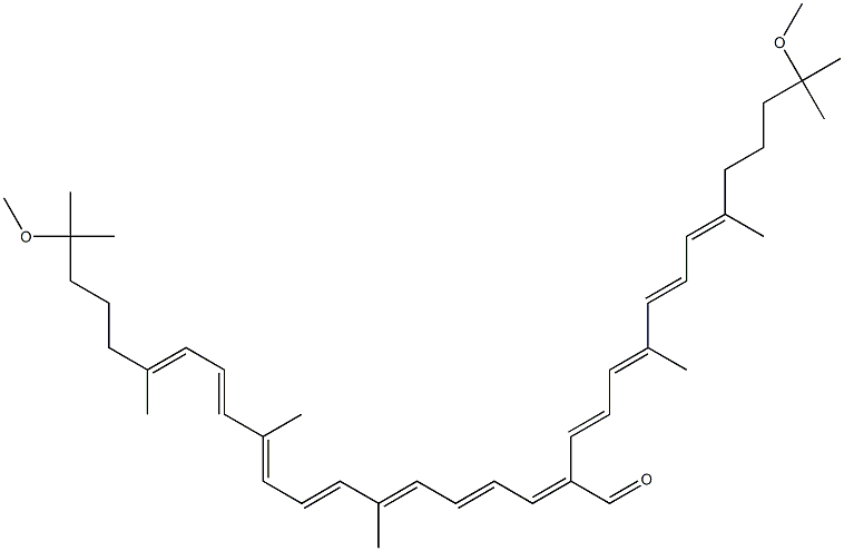 3,3',4,4'-Tetrahydrospitilloxanthin-20-al 结构式