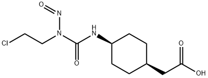 4α-[3-(2-Chloroethyl)-3-nitrosoureido]cyclohexane-1α-acetic acid Struktur