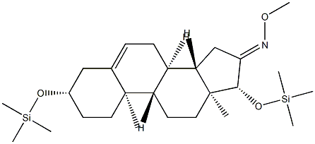 3β,17β-Bis(trimethylsiloxy)androst-5-en-16-one O-methyl oxime Structure