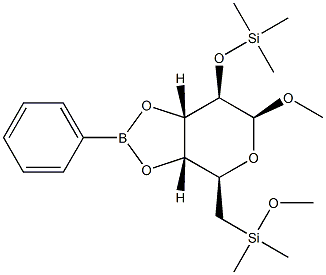 Methyl 2-O,6-O-bis(trimethylsilyl)-3-O,4-O-(phenylboranediyl)-α-D-galactopyranoside|