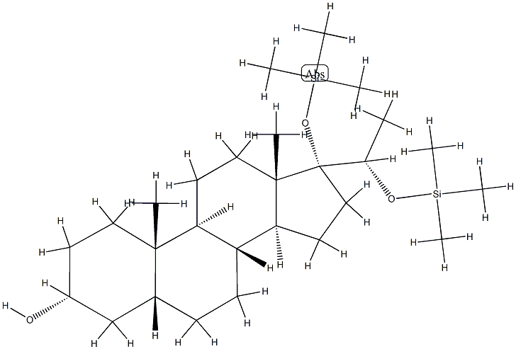 (20S)-17,20-Bis[(trimethylsilyl)oxy]-5β-pregnan-3α-ol Structure
