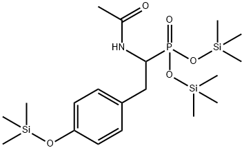 [α-(Acetylamino)-4-(trimethylsiloxy)phenethyl]phosphonic acid bis(trimethylsilyl) ester Structure