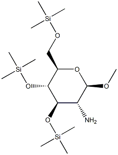 Methyl 2-amino-3-O,4-O,6-O-tris(trimethylsilyl)-2-deoxy-β-D-glucopyranoside Struktur