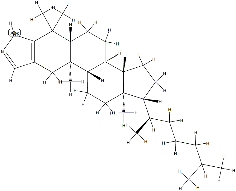 4,4-Dimethyl-2'H-5α-cholest-2-eno[3,2-c]pyrazole Struktur