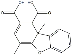 1,9b-Dihydro-4,9b-dimethyl-1,2-dibenzofurandicarboxylic acid Struktur