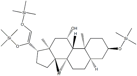 3α,20,21-Tris[(trimethylsilyl)oxy]-5β-pregn-20-en-11β-ol 结构式