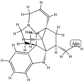 (3α,5α,12β,19α,20R)-6,7-Didehydro-2α,20-cycloaspidospermidine-3-methanol Structure