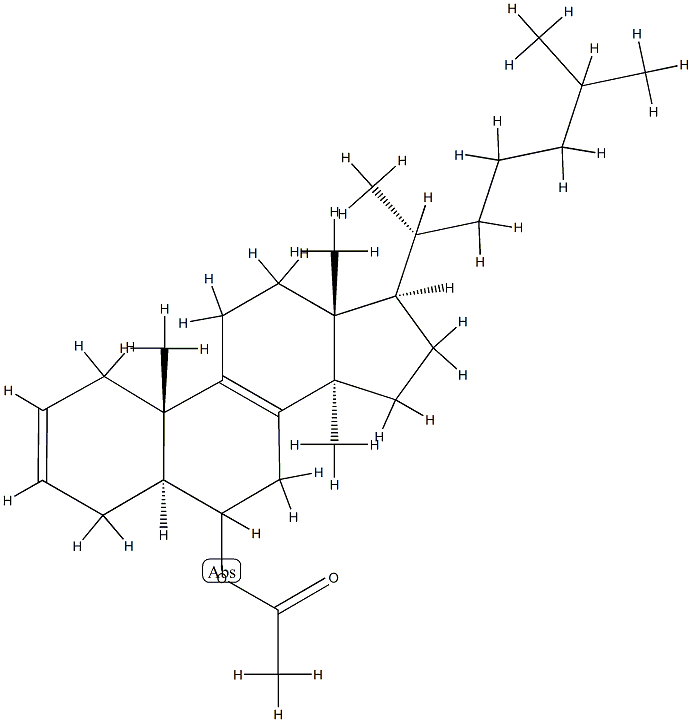 14-Methyl-5α-cholesta-2,8-dien-6-ol acetate Struktur