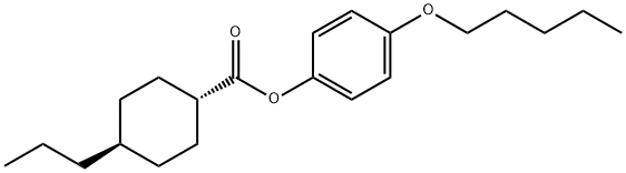 4β-プロピル-1α-シクロヘキサンカルボン酸p-ペンチルオキシフェニル 化学構造式