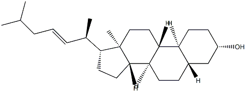 (22E)-19-Nor-5α-cholest-22-en-3β-ol Structure