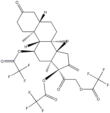 16-Methylene-11α,17,21-tris[(trifluoroacetyl)oxy]-5α-pregnane-3,20-dione Struktur