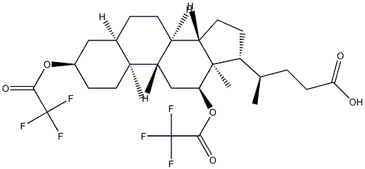 3α,12α-Bis[(trifluoroacetyl)oxy]-5β-cholan-24-oic acid Structure