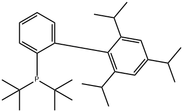 2-DI-TERT-BUTYLPHOSPHINO-2',4',6'-TRIISOPROPYLBIPHENYL Struktur