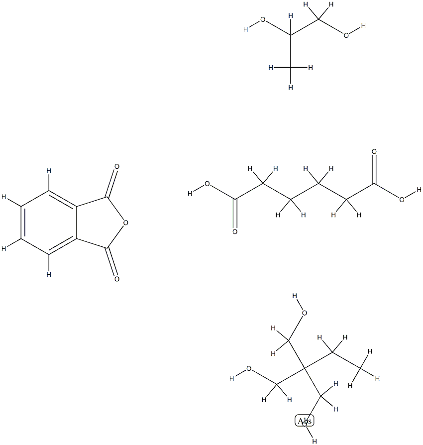 Hexanedioic acid, polymer with 2-ethyl-2-(hydroxymethyl)-1,3-propanediol, 1,3-isobenzofurandione and 1,2-propanediol Structure