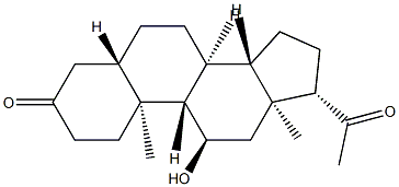 11α-Hydroxy-5α-pregnane-3,20-dione Struktur