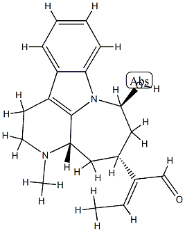 (αE)-α-Ethylidene-1,2,3,3aα,4,5,6,7-octahydro-7α-hydroxy-3-methyl-3,7a-diazacyclohepta[jk]fluorene-5β-acetaldehyde Structure