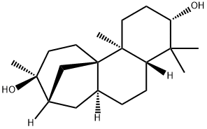 (8S,13S,14S)-9,15:14,17-ジシクロラブダン-3β,13-ジオール 化学構造式