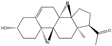 (17α)-3β-Hydroxypregn-5-en-20-one Structure