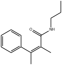 (Z)-α,β-ジメチル-N-プロピルシンナムアミド 化学構造式