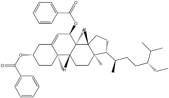 Stigmast-5-ene-3β,7α-diol dibenzoate Structure