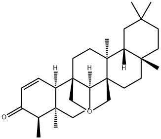 25,26-エポキシ-D:A-フリードオレアナ-1-エン-3-オン 化学構造式