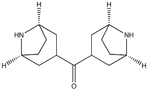 ビス[(1β,5β)-8-アザビシクロ[3.2.1]オクタン-3α-イル]メタノン 化学構造式