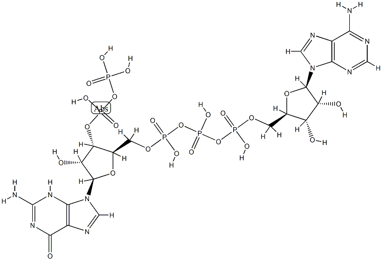 adenosine 5',5'''-triphosphoguanosine-3'''-diphosphate Structure