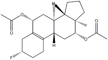 3β-Fluoroestr-5(10)-ene-6β,12β-diol diacetate Structure