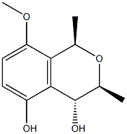 1H-2-Benzopyran-4,5-diol, 3,4-dihydro-8-methoxy-1,3-dimethyl-, (1R,3S,4R)-rel- (9CI) Structure