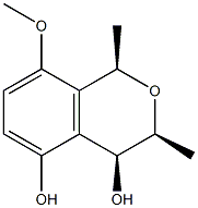 1H-2-Benzopyran-4,5-diol, 3,4-dihydro-8-methoxy-1,3-dimethyl-, (1R,3S,4S)-rel- (9CI) Structure